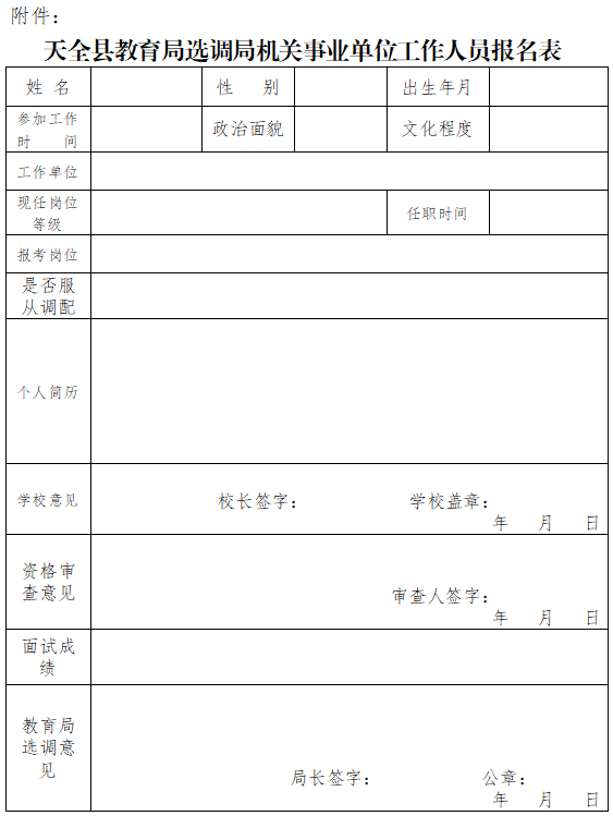 天全县成人教育事业单位人事最新任命公告